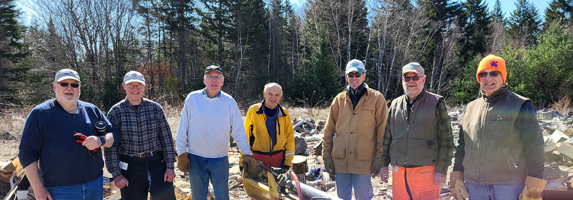 Volunteers at the Castine Wood Bank